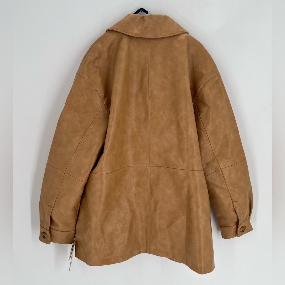 Levi’s Faux Leather Vintage Relaxed Oversized 90’s Inspired Blazer Jacket - Picture 5 of 6